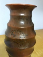 Kispest sárkányos kerámia váza jelzett gyűjtői ritkaság P51