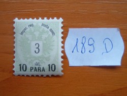 OSZTRÁK Török-birodalmi osztrák Posta 10 PARA / 3 SLD 1886 9. számú felár 189D