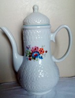 Porcelain tea pot, spout, 22 cm with lid, 17 cm high without lid, perfect