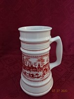 Large Alföld porcelain beer mug with Sopron inscription and landscape. He has!