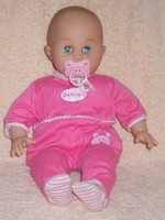 Rare lifelike baby girl with baby pacifier..