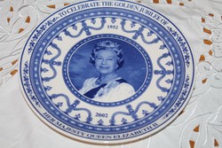 Angol dísztányér Erzsébet királynő