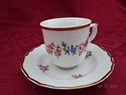 Hollóháza porcelain coffee cup with a beautiful pattern. He has!