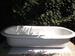 Metal - lampart - enameled - baby bath - surprisingly beautiful condition compared to its age