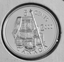 Kanada EZÜST 5 cent 2000 PROOF