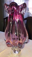 Rózsaszín Muránói Üveg Váza