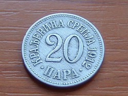 SZERBIA 20 PARA 1912 #