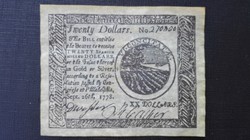 Első USA Dollár - 20 Dolláros Replica (1778)