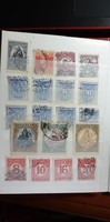 Magyar bélyegalbum sok régi bélyeggel az 1900-as évektől