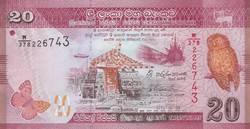 Sri Lanka 20 rúpia, 2015, UNC bankjegy