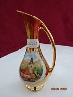 Eigl quality porcelain Austria, gilded vase, souvenir from Tragöss. He has!