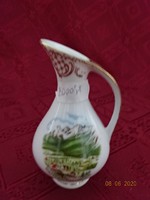 Plankenhammer floss Bavarian German porcelain mini vase. 10 cm high. Ramsau-dachstein memorial. He has