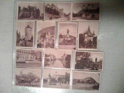 Card-sized pictures from Great Hungary issued by Pallas printing house, 13 pcs