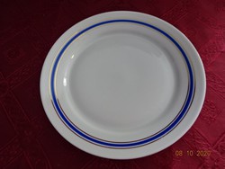 Alföldi porcelain, blue striped cake plate. He has!