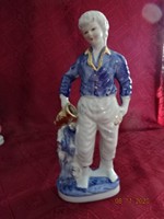 Porcelain figure, the water-carrying boy, height 23.5 cm. He has!