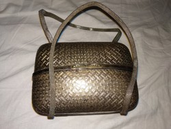 Antik 50-es ?évek ezüst színű női alkalmi kis táska fém színházi retikül antique silver tone box bag