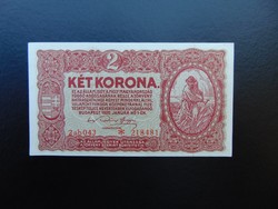 Csillagos 2 korona 1920 Szép ropogós bankjegy