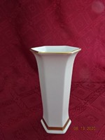 Seltmann Bavarian German porcelain hexagonal vase, height 16 cm. He has!