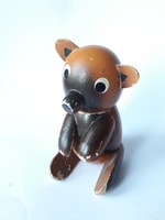 Retro fa mackó játék figura, maci persely, üreges medve, bármi-tartó