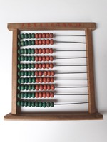 Régi játék fagolyós számolótábla vintage golyós számoló retro oktató abakusz fajáték