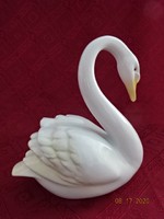 Hölóháza porcelain, hand-painted swan, height 23 cm. He has!