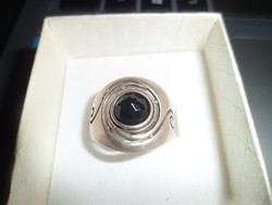 Izraeli ezüst gyűrű / onix