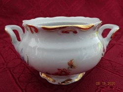 Cluj porcelain sugar bowl with beautiful flowers. With gold trim. He has!