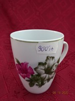 Cluj porcelain cup with cyclamen colored flower. He has!