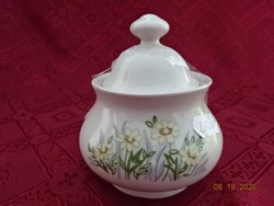 Apulum porcelain, sugar bowl with daisy pattern, height 10 cm. He has!