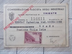 WW2,Olasz fasiszta tagsagi kartya,R!