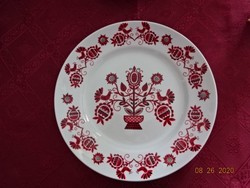 Hollóháza porcelain wall plate, with a folk art pattern, diameter 24 cm. He has!