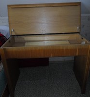 Retro Dresser (Vanity, Table, Mirror, 1986; Zala Furniture Factory)