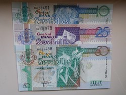 Seychelle szigetek 10-25-50 rupees 1998 UNC  Ritka!