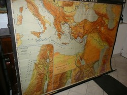 A Biblia földje - Óriási 220 cm* 165 cm méretű német Hermann Haack térkép 