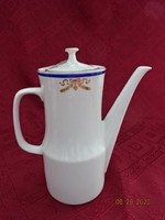 Bohemia Czechoslovak porcelain coffee pourer with blue stripes and gold decoration. He has!