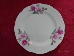 Oriental porcelain, flat plate with a rose pattern. He has!