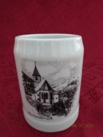 German porcelain beer mug with Payerbach skyline. Its height is 10.5 cm. He has!