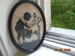 1930 Tapestries boy watering rosewood, napkin laszlo picture framer ii. Italian wood row Budapest