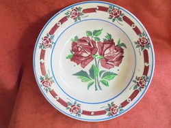 Wilhelmsburgi porcelán rózsás fali tányér