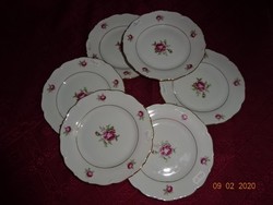 Czechoslovak porcelain cake plate, rose pattern, diameter 17.5 cm. He has!