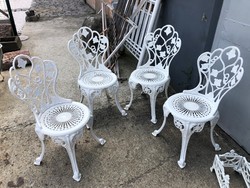 Aluminium kerti garnitúra (4db szék)
