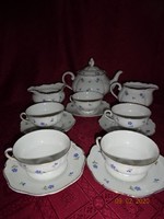 Czechoslovak porcelain, five-person tea set, blue floral. He has!