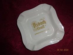 A beautiful ashtray of German porcelain dominated by Asbach. 15 X 15 cm. He has!