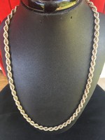 EZÜST CSAVART nyaklánc-aranyozva-925-ös ezüst-
