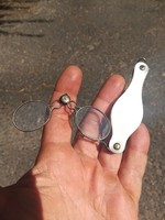 Antik gyöngyháztokos nyitható szemüveg,lornyon