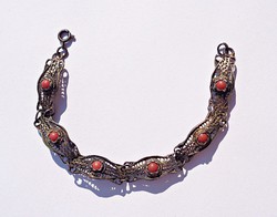 Old 800 6 chore stone filigree bracelet