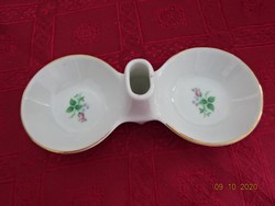 Bulgarian porcelain, spice holder with rose pattern, length 17 cm. He has!