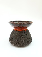 Német retro kerámia váza vagy gyertyatartó - midcentury modern design fat lava német kerámia