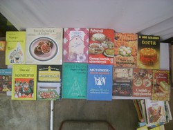 Retro tizennégy darabos szakácskönyv gyűjtemény