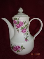 Kahla German porcelain, teapot with rose pattern, height 23 cm. He has!